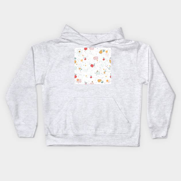 Pear and Apple Pattern Kids Hoodie by Kristina Stellar Scandinavian Land